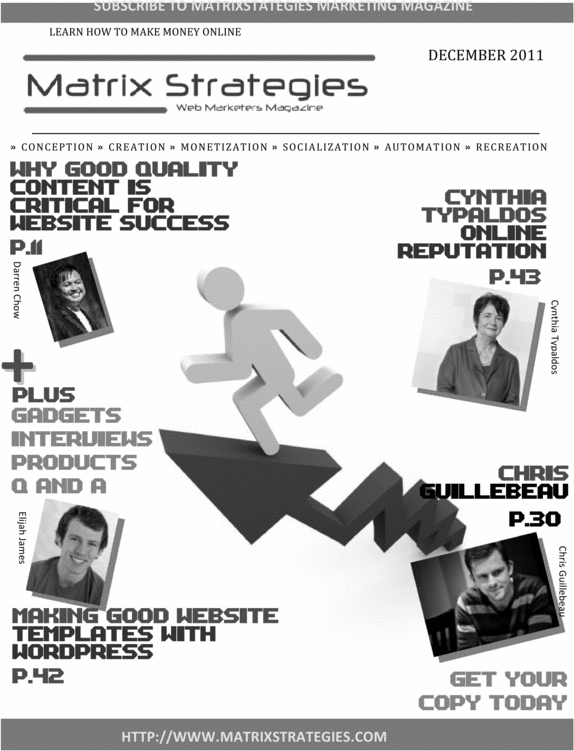 Product picture Matrix Strategies Web Marketers Magazine
